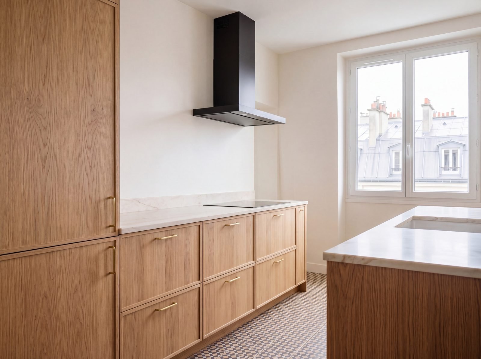 Cuisine sur mesure en chêne brut — Celtic Groupe Paris