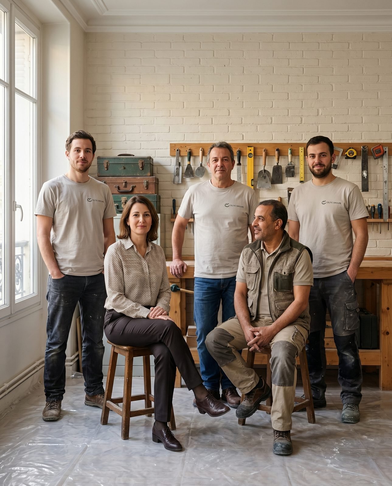 Équipe Celtic Groupe — 15 compagnons salariés rue de Montreuil